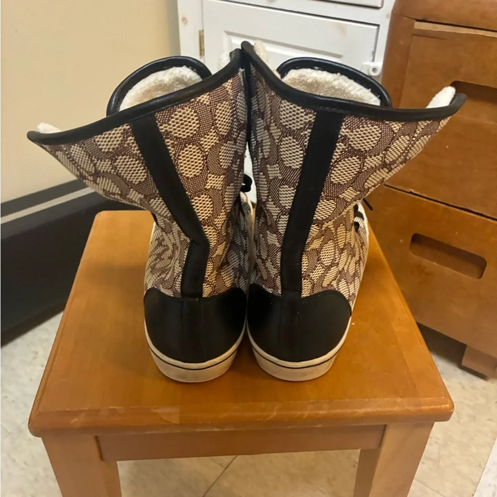 Coach Brown and Black Ankle Boots - Picture 4 of 6